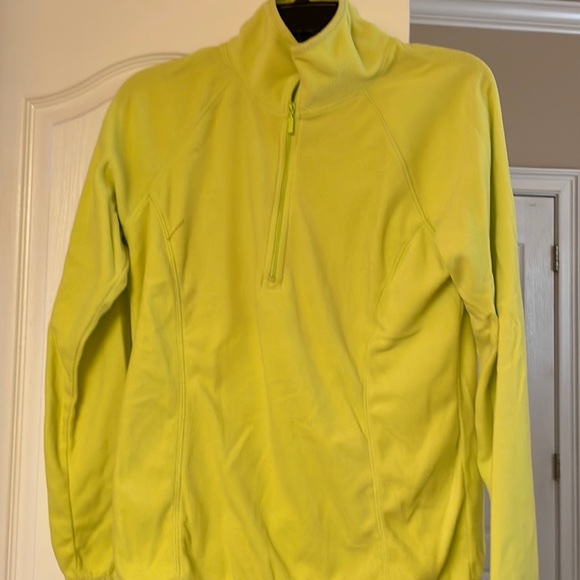 Joe Fresh Tops Joe Fresh Lime Green Quarter Zip Light Fleece Top